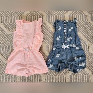 Carters 3mo baby girl romper bundle